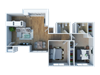 Two bedroom floor plan